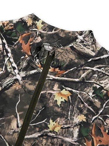 Women's Camo Print Y2K Cropped Long Sleeve Shirt Lightweigh Zip Up Jacket Workout Top thumbnail 4