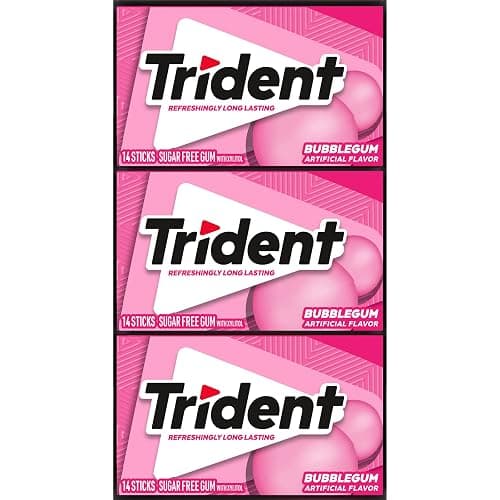 Trident Bubblegum Sugar-Free Chewing Gum, 12 Packs of 14 Pieces (168 Total Pieces) thumbnail 15