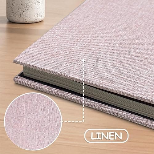 Large Photo Album Self Adhesive Scrapbook Album for 4×6 5×7 8×10 Pictures DIY Magnetic Linen Cover Album 40 Pages for Family Wedding Gifts with Metal Pen and Plastic Board thumbnail 5