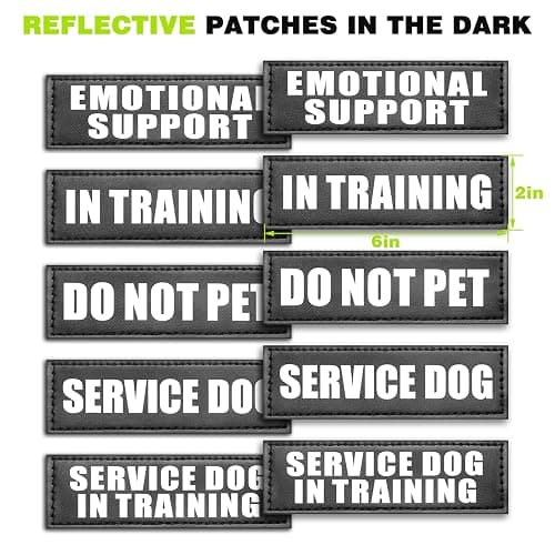 WINSEE Service Dog Vest Harness for Medium Dog, Tactical Working MOLLE Vest with 10 Pet Patches, No Pull Heavy Duty Harness for Training Walking thumbnail 7