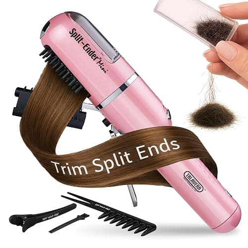 Split Ender Mini – Original Cordless Split End Hair Trimmer for Dry, Damaged, Brittle, Curly, Frizzy, or Straight Hair – Battery Operated Home Styling Tool for Split Ends (Battery-Powered, Light Pink) - Image 1