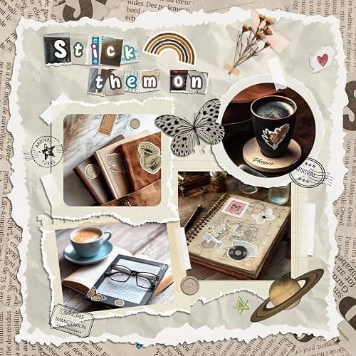 300 Pcs Vintage Stickers, Junk Journal Supplies, Cute Stickers for Journaling Supplies, Junk Journal Supplies, DIY Paper Crafts, Water Bottle Laptop Computer thumbnail 6