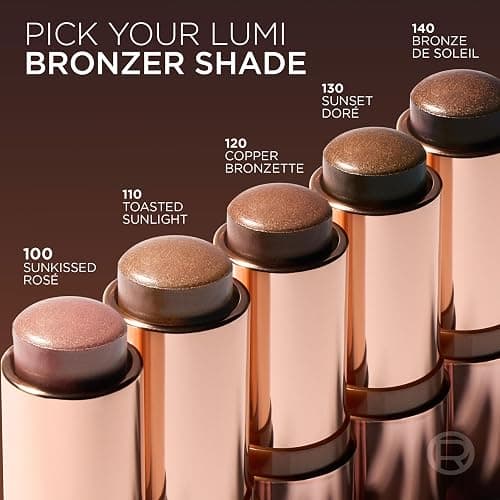 L'Oreal Paris Lumi Bronze Le Stick Soleil Bronzer Stick, Cream-To-Powder Bronzer For A Sunkissed Face Makeup Glow, 110 Toasted Sunlight thumbnail 6