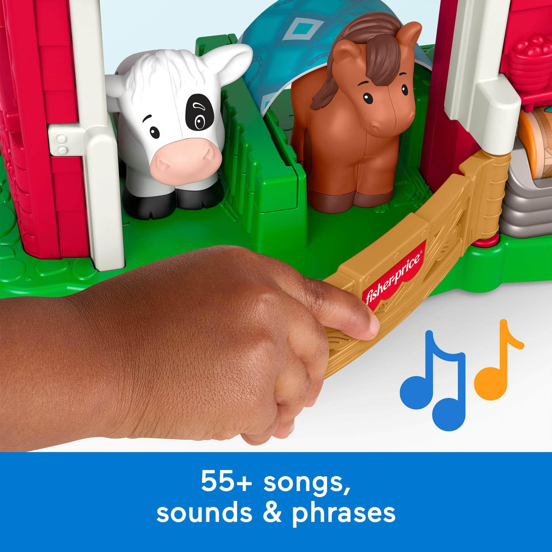 Fisher-Price Little People Toddler Toy Caring Fun Animal Farm Playset, Music Learning & 6 Pieces for Preschool Pretend Play Kids Ages 1+ Years thumbnail 4