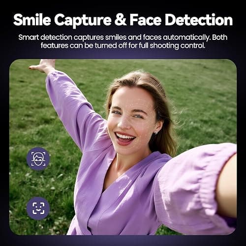 Digital Camera 4K for Photography Vlogging: 50MP Cameras for Video - 16X Zoom Photo Camera Gifts for Teens Ages 8-16 - 180°Flip Screen Compact Cámara - Point and Shoot Digital Cameras for YouTube thumbnail 7