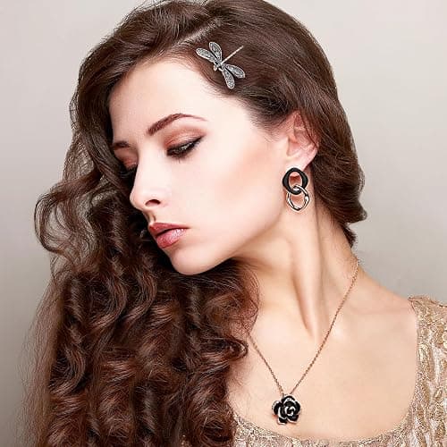 LALAFINA 4Pcs Vintage Dragonfly Hair Clips Dragonfly Bobby Pins Side Clip Wedding Hair Clips Vintage Bobby Pins for Women Wedding, Ancient Silver thumbnail 7