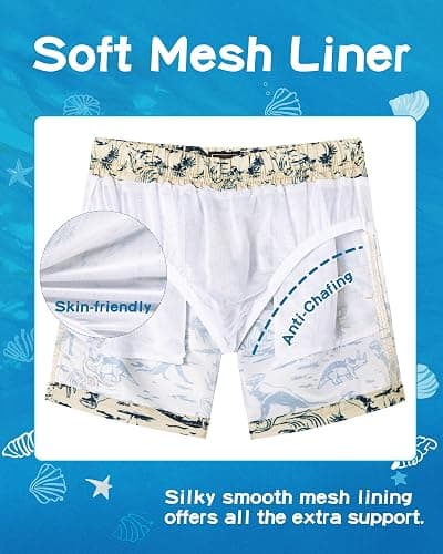 SURF CUZ Boys Swim Trunks Toddler Swim Shorts UPF 50+ Bathing Suit for Boy Swimsuit Quick Dry Mesh Beach Boardshorts Swimwear thumbnail 3