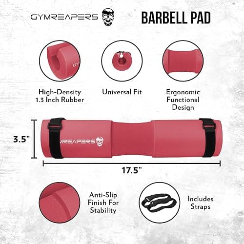 Gymreapers Barbell Squat Pad - Protective Bridge Pad for Hip Thrust, Squats, Lunges - Hip Support, Neck Protection for Bar - Pink thumbnail 4