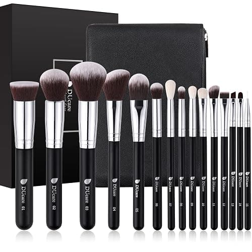 DUcare Pennelli Make Up Set 15Pcs Pennelli Trucco Professionali Set di pennelli da trucco con del sacchetto Case - Image 1