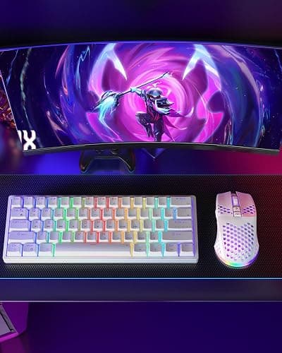 SOLAKAKA SM600 White Wireless Gaming Mouse,Tri-Modes BT5.1/Type-C Wired/2.4G Wireless Mouse with 2 Side Buttons, Programmable Macro Gamer Mouse with RGB Light for Laptop/PC/Mac thumbnail 8