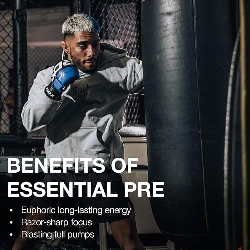 RAW Essential Pre-Workout Powder (Rasberry Creamthickle) - Chris Bumstead Sports Supplement for Men & Women - Preworkout Energy Powder with Caffeine, L-Citrulline, L-Tyrosine, & Beta Alanine Blend thumbnail 4