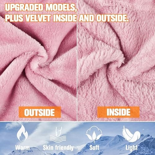 HASAGEI Ski Mask for Women Balaclava Women Men Windproof Thermal Hood Winter Neck Warmer with Plush thumbnail 2