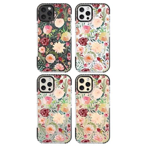 ChiCaseVer for iPhone 16 Pro Case, Watercolor Rose Garden Pattern, Military-Grade Drop Protection, Cute Soft Slim TPU Protective Cover with Camera Lens Protection for Women & Girls thumbnail 4