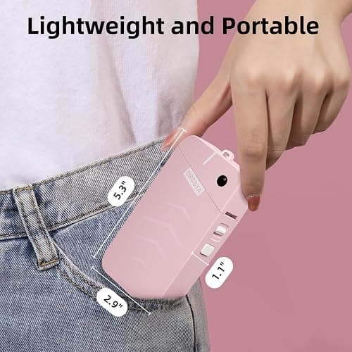 ORGSTA S001 Label Maker Machine with Tape, Portable Bluetooth Label Maker for Home and Office Organization, Thermal Label Printer Mini Label Maker with Multiple Templates, Pink - Pink thumbnail 4