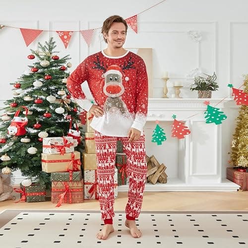 Christmas Pajamas for Family Matching Family Christmas Pajamas Set PJS Holiday Xmas Family Jammies Sleepwear thumbnail 2
