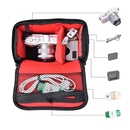 FOSOTO Waterproof Anti-shock Camera Case Bag Compatible for Canon Powershot SX540 SX530 SX60 SX420 HS M5,Nikon Coolpix L340 B500 B700 L330 L840 P610,Panasonic LUMIX,Sony a6000 Digital Camera thumbnail 4