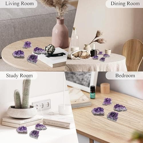 Amethyst crystal cluster rock gemstone thumbnail 4