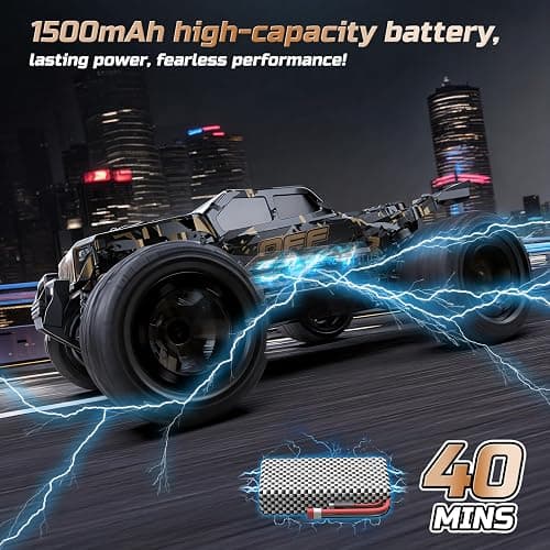 DEERC 9309E All Terrain Fast RC Cars for Adults 40KPH,4WD Electric Off-Road Remote Control Monster Truck,2.4Ghz High Speed Car,Waterproof Monster Truck with 2 Batteries for Boys & Kids thumbnail 6