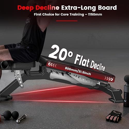 Birdfeel Commercial Adjustable Weight Bench, 1800LBS Heavy Duty Workout Bench for Home Gym Strength Training, Removable Leg Holder for Flat/Incline/Decline Sit Up & Full Body Workout thumbnail 6