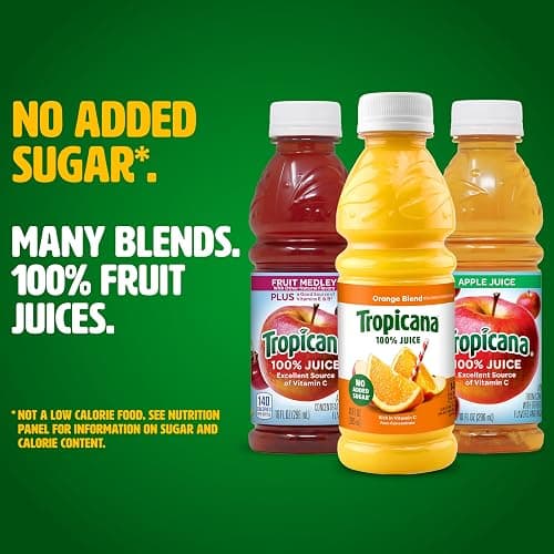 Tropicana 100% Juice 3-flavor Classic Variety Pack,10 Fl Oz (Pack of 24) thumbnail 3