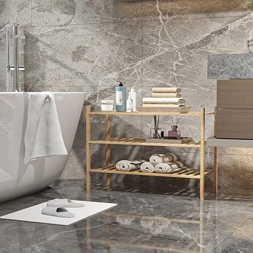 Z&L HOUSE 3-Tier Shoe Rack for Closet, Stackable Shoes Rack Organizer Free Standing Shoe Shelf for Entryway and Closet Hallway, Multifunctional Bamboo Rack in Different Combinations (3-Tier) thumbnail 7