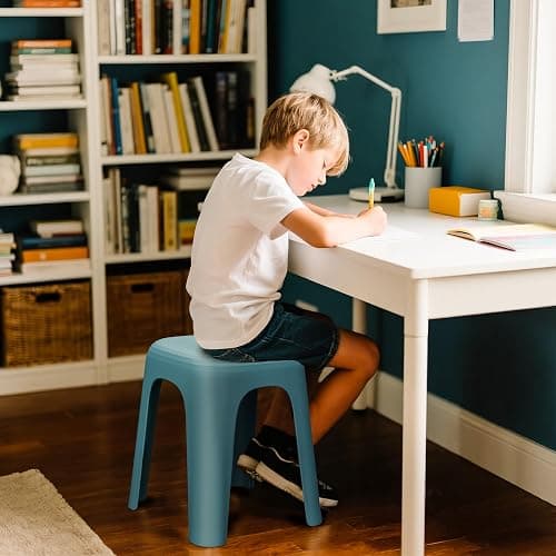 Anywish 6 Pack Stackable Classroom Stools 18 Inch Nesting Plastic Stools Portable Backless Chairs for Classroom, Students, Adults, Living Room, Dining Room, Office Home thumbnail 9