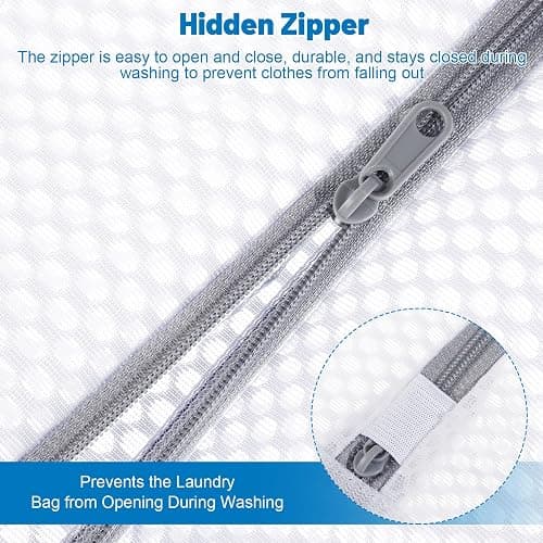 6-Pack Durable Honeycomb Mesh Laundry Bags for Delicates - 12x16 Inches Lingerie Bags for Washing Delicates with Sturdy Zippers, Protect Clothes in Washing Machine for Home, College & Dorm (Medium) thumbnail 4