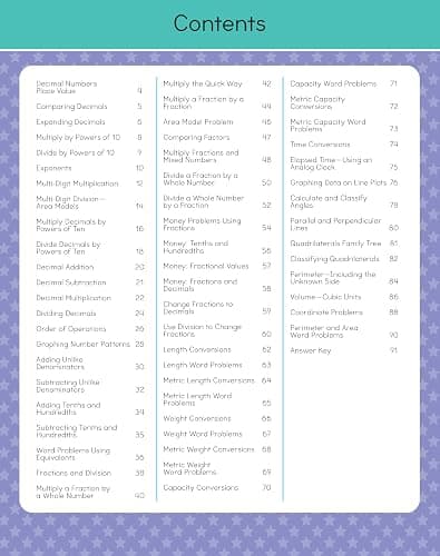 Fifth Grade Math Workbook for Kids Ages 10-11: Over 75 Activities - Number Skills, Algebra, Fractions, Geometry, Measurement and Data and more thumbnail 3