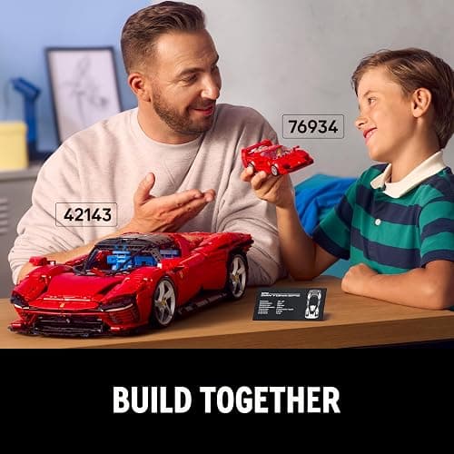 LEGO Speed Champions Ferrari F40 Supercar Buildable Vehicle, Toy Model Car for 9 Plus Year Old Boys and Girls, with Driver Minifigure, Kids' Bedroom Decoration, Gift Idea 76934 thumbnail 8