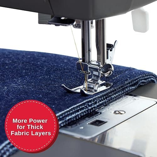 SINGER Heavy Duty 4411 High Speed Sewing Machine with Accessory Kit | Strong Motor with Enhanced Piercing Power, 69 Stitch Applications, Full Metal Frame, 4-Step Buttonhole & LED Light, Grey thumbnail 8