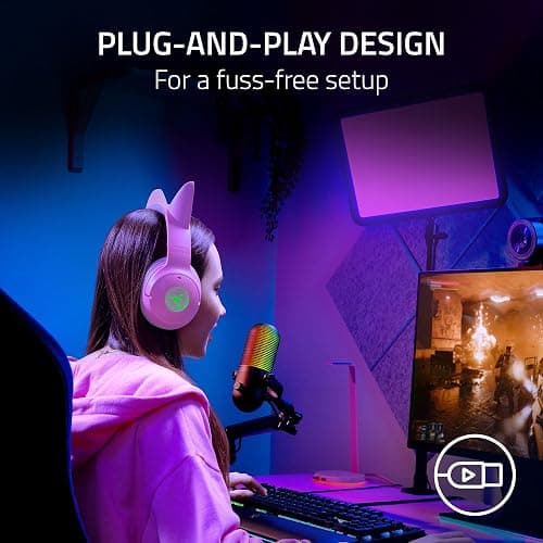 Razer Seiren V3 Chroma RGB USB Microphone: Stream & Game Reactive Lighting - Tap-to-Mute Sensor - Condenser Mic - Digital Gain Limiter & Shock Absorber - PC, Discord, OBS Studio, XSplit - Black thumbnail 6