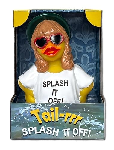 CelebriDucks - Tail-RRR - Splash It Off - Floating Rubber Ducks - Collectible Bath Toy Gift for Kids & Adults of All Ages thumbnail 3