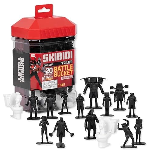 SKIBIDI Toilet Battle Bucket, Collectible Figures, Officially Licensed Toilet Merch - Image 1
