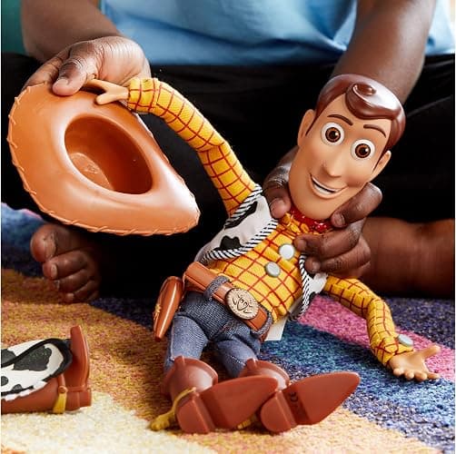 Disney Store Official Sheriff Woody Talking Action Figure from Toy Story, Features Sounds and Phrases from The Movies, Interacts with Other Figures and Toys thumbnail 2