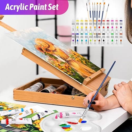 iBayam Gifts for Kids Teens Girls Women, 195-Pack Arts and Crafts Supplies for Adults Kids, Art Kits Paint Set for Acrylic Oil Watercolor Canvas Ceramic Rock Eggs Egg Tempera, Easter Basket Stuffers thumbnail 7