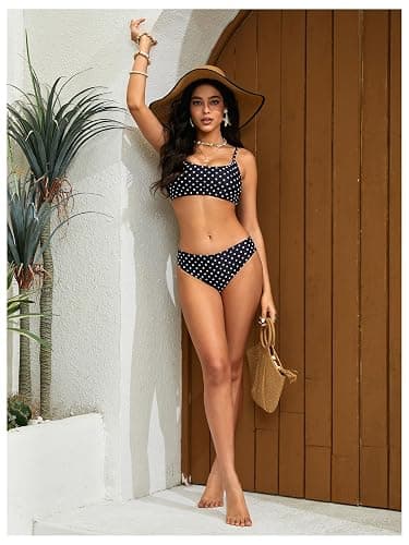 SweatyRocks Women's 2 Piece Bikini Set Ditsy Floral Print High Cut Bathing Suit Beachwear thumbnail 5