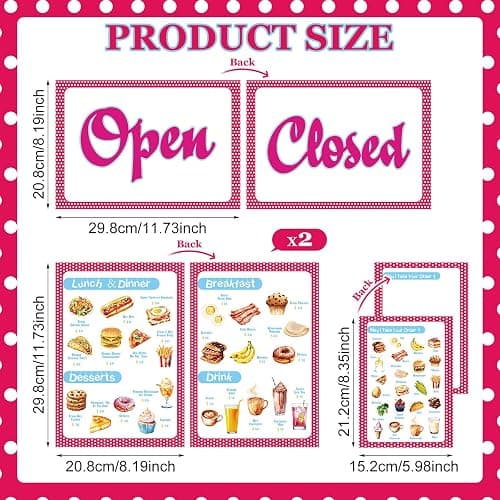 Yinkin 6 Pcs Pretend Restaurant Menu for Kids Restaurant Order Pads Erasable Pen Food Diner Play Set for Kids Toddler Role Play Accessories thumbnail 2