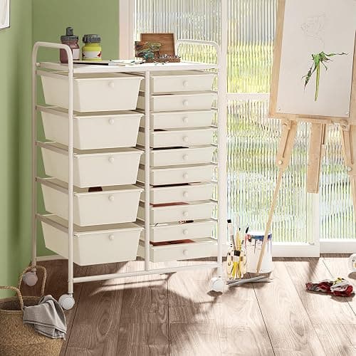 15 Drawer Rolling Storage Cart thumbnail 2