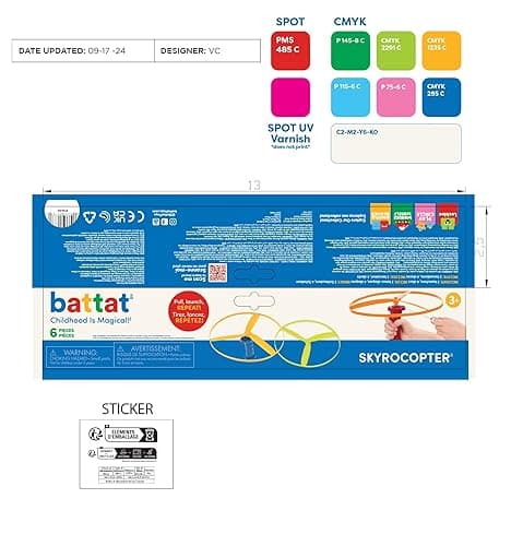 Battat - Flying Disc Launcher Toy Helicopter with 2 Launchers & 4 Discs - Screen-Free Outdoor Summer Toys for Active Play - No Batteries Required Kids Launch Game Set for Ages 3+ - Skyrocopter thumbnail 10