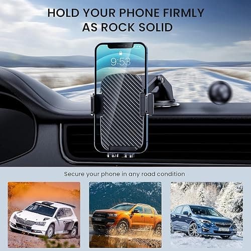 TICILFO Phone Holder for Car Phone Stand for Car Phone Holder Mount Automobile Cell Phone Holder Car Mount for iPhone Universal Car Dashboard Mount Fit All Phone thumbnail 6
