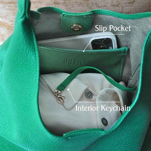 Hobo Bags for Women Soft Vegan Leather Shoulder Handbag Slouchy Tote Purses thumbnail 4