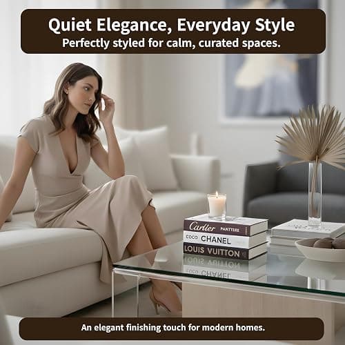 PROBENEX Luxe Large | 4 PCS Faux Decorative Books for Home Decor | Not Real Books (Cardboard Boxes) | Coffee Table, Bookshelf & Shelf Styling Display Props for Living Room, Office thumbnail 7