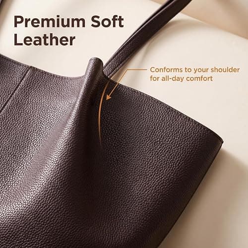 JIABAOZ Tote Bag Damen,Shopper Tasche Damen Groß,mit Litschi-Muster,Large Shoulder Handbag Mit Abnehmbarer Schlaufe,Shopper Für College Schule Arbeit Reisen Shopping thumbnail 9