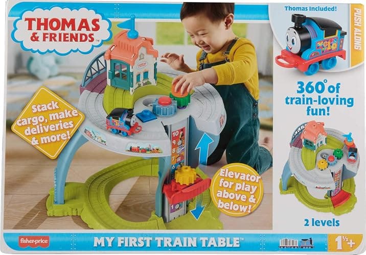 ​Thomas & Friends Toddler Toy My First Train Table with Track, Cargo Stacking & Fine Motor Activities for Kids Ages 18+ Months thumbnail 6