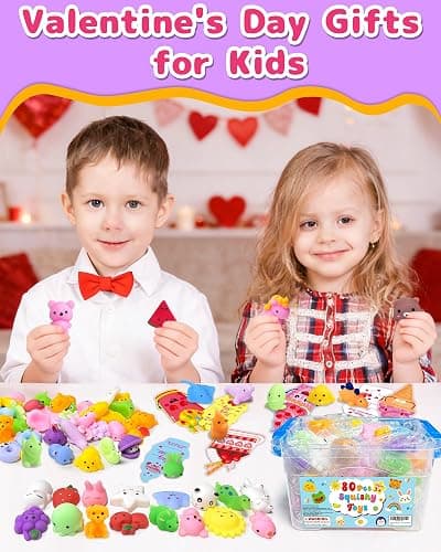 80 Pack Squishy Toys, Kawaii Bulk Party Favors for Kids 3-5, 4-8, 8-12 | Treasure Box Toys for Classroom Prizes, Mini Cute Birthday Gifts, Goodie Bag Stuffers, Fidget Squeeze Toy for Students thumbnail 7