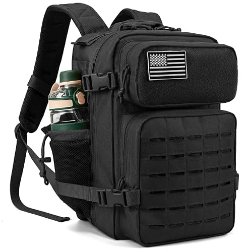 QT&QY 25L/45L Military Tactical Backpack For Men Molle Daypack 3 Day Bug Out Bag Hiking Rucksack With Bottle Holder - Image 1