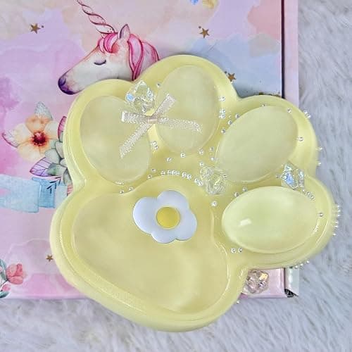 Pawfect Tail Big Taba Squishy Cat Paw, 5 in Large Paw Squeeze Toy for Stress Relief and Relax, Sticky Squishies Fidget Toys for Party Favors Novelty Things Birthday Gift (Yellow) thumbnail 8