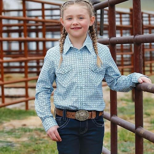 SANSTHS Kids Western Belt for Boys Girls Genuine Leather Cowboy Cowgirl Belts with Detachable Buckle for Jeans Western Gifts thumbnail 2