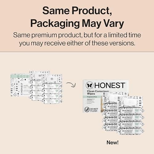The Honest Company Hypoallergenic Multi-Use Baby Wipes for Sensitive Skin, Pattern Play, 720 Count thumbnail 2