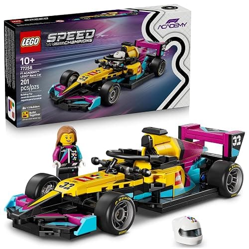 LEGO Speed Champions F1 ACADEMY Race Car Building Toy - Pretend Play Racing Vehicle W/ F1 ACADEMY Minifigure - Play & Display Toy Car for Boys & Girls, Ages 10+ - Gift Idea for Birthdays - 77258 - Image 1